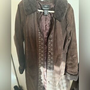 Brown Dennis Basso Faux fur